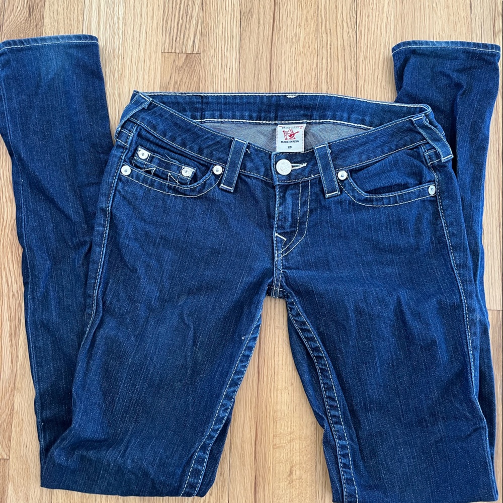 True Religion Stella dark wash skinny jeans size 28. - Picture 2 of 5